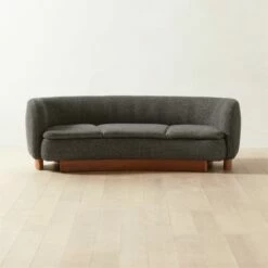 Muir Grey Woven Curved Sofa
