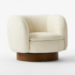 Muir White Boucle Swivel Chair 14 Muir White Boucle Swivel Chair -marin sHOP MuirWhtBclSwivelChair3QSSF23