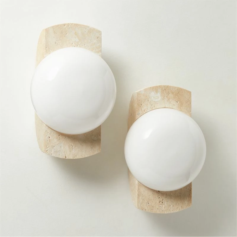 Neptune Travertine Wall Sconce Light 6 Neptune Travertine Wall Sconce Light - Image 4