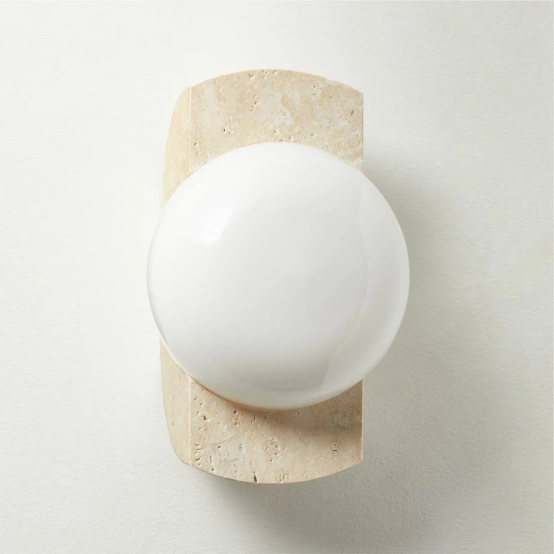 Neptune Travertine Wall Sconce Light 3 Neptune Travertine Wall Sconce Light