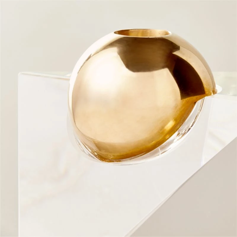 Newton Crystal Glass Ball Taper Candle Holder 5 Newton Crystal Glass Ball Taper Candle Holder - Image 3