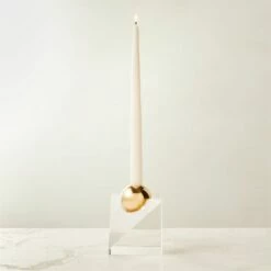 Newton Crystal Glass Ball Taper Candle Holder 6 Newton Crystal Glass Ball Taper Candle Holder -marin sHOP NewtonGlassBallTprHolderROF23