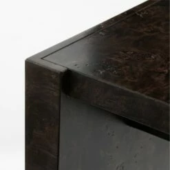 Niche Charcoal Brown Burl Wood Console Table 54" 11 Niche Charcoal Brown Burl Wood Console Table 54" -marin sHOP NicheBlkBrlwdConsole54inAVSSS23