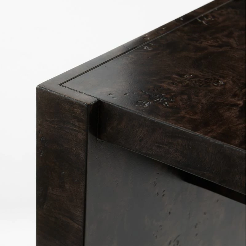 Niche Charcoal Brown Burl Wood Console Table 54" 7 Niche Charcoal Brown Burl Wood Console Table 54" - Image 5