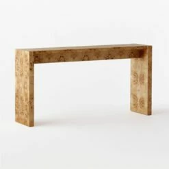 Niche Neutral Burl Wood Console Table 54" -marin sHOP NicheBrlWdCnslTable54in3QSSS21