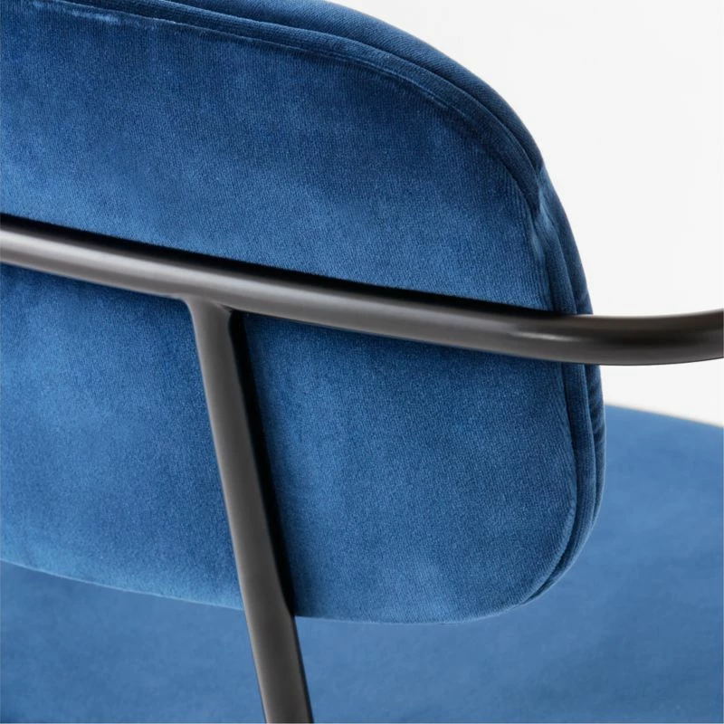 Nyle Navy Blue Velvet Office Chair 8 Nyle Navy Blue Velvet Office Chair - Image 6