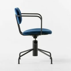 Nyle Navy Blue Velvet Office Chair 11 Nyle Navy Blue Velvet Office Chair -marin sHOP NyleNavyVlvtChairSDSSS23
