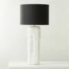 Octavio White Ceramic Table Lamp With Black Shade -marin sHOP OctavioModCrmcTableLampSHS23