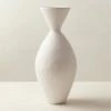 Olpe Ribbed White Terracotta Vase -marin sHOP OlpeWhiteRibbedVaseSHF23