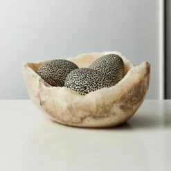 Onyx Raw Edge Stone Bowl 22 Onyx Raw Edge Stone Bowl -marin sHOP OnyxNFossilBowlROS19