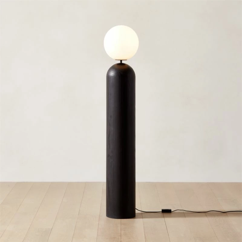 Ori Globe Floor Lamp With Black Wood Base 4 Ori Globe Floor Lamp With Black Wood Base - Image 2