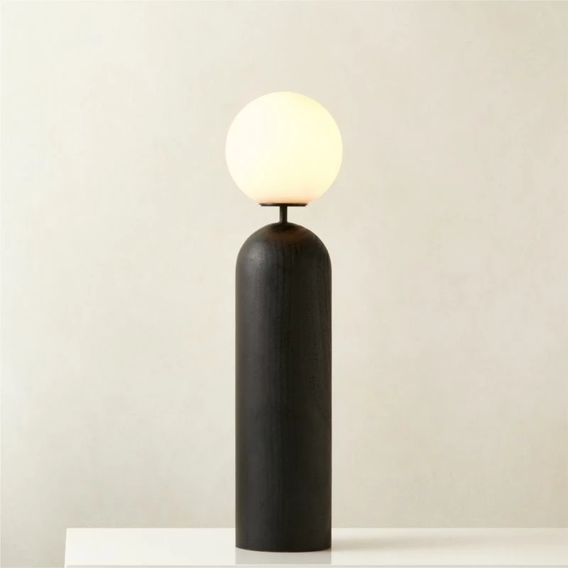 Ori Globe Table Lamp With Black Wood Base 4 Ori Globe Table Lamp With Black Wood Base - Image 2