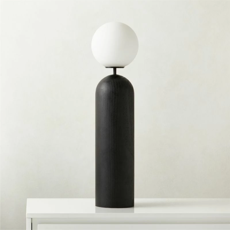 Ori Globe Table Lamp With Black Wood Base 3 Ori Globe Table Lamp With Black Wood Base