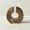 Orla Brown Marble Taper Candle Holder 2 Orla Brown Marble Taper Candle Holder -marin sHOP OrlaMarbleTaperHolderSHF23