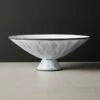 Overlap White Glazed Footed Serving Bowl 2 Overlap White Glazed Footed Serving Bowl -marin sHOP OverlapGlazedFootedBowlSHF21