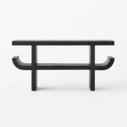 Pagoda Black Acacia Wood Console Table -marin sHOP PagodaConsoleTableSOSSF21