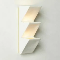 Paka White Ceramic Wall Sconce Light -marin sHOP PakaCrmcWallSconceROF23