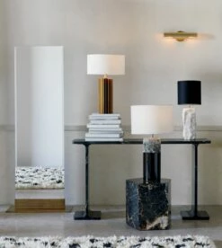 Raw Marble Table Lamp -marin sHOP PalisadeBrassFramelessBCJN20
