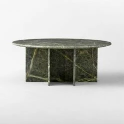 Pasar Round Green Marble Coffee Table -marin sHOP PasarGrnMblCoffeeTableSOSSS23