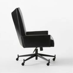 Bowtie Black Leather Office Chair Model 3002 13 Bowtie Black Leather Office Chair Model 3002 -marin sHOP PaulMcCobbBwtBkLtOffcChrSDSSS23