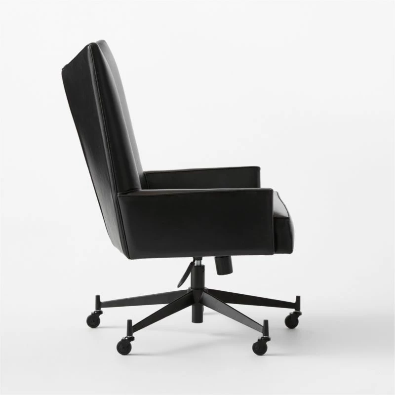 Bowtie Black Leather Office Chair Model 3002 7 Bowtie Black Leather Office Chair Model 3002 - Image 5