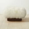 Pelosa White Sheepskin Ottoman -marin sHOP PelosaWhtShpsknOttomanSHF22