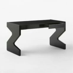 Perno 2-Drawer High-Gloss Black Oak Wood Desk 18 Perno 2-Drawer High-Gloss Black Oak Wood Desk -marin sHOP PernoDesk3QAVSSS23