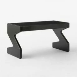 Perno 2-Drawer High-Gloss Black Oak Wood Desk 20 Perno 2-Drawer High-Gloss Black Oak Wood Desk -marin sHOP PernoDesk3QBSSS23