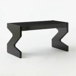 Perno 2-Drawer High-Gloss Black Oak Wood Desk 17 Perno 2-Drawer High-Gloss Black Oak Wood Desk -marin sHOP PernoDesk3QSSS23