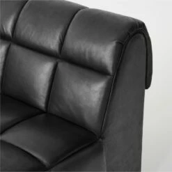 Pezzo 6-Piece L-Shaped Black Leather Sectional Sofa With Right Arm -marin sHOP Pezzo6PcBlkLthrRASectAVSSS23