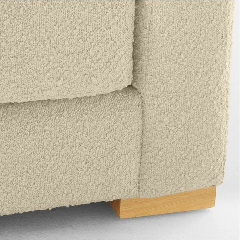 Piazza 4-Piece Modular Camel Brown Boucle Sectional Sofa With White Oak Legs 127'' 8 Piazza 4-Piece Modular Camel Brown Boucle Sectional Sofa With White Oak Legs 127'' - Image 6