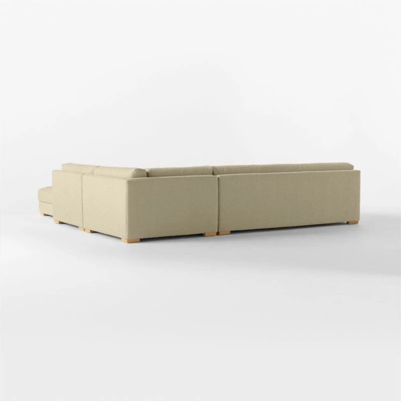 Piazza 4-Piece Modular Camel Brown Boucle Sectional Sofa With White Oak Legs 127'' 7 Piazza 4-Piece Modular Camel Brown Boucle Sectional Sofa With White Oak Legs 127'' - Image 5