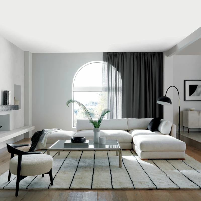 Piazza 4-Piece Modular White Linen Sectional Sofa 4 Piazza 4-Piece Modular White Linen Sectional Sofa - Image 2