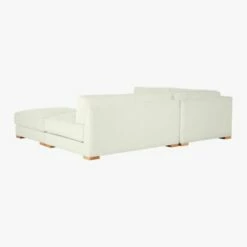 Piazza 4-Piece Modular White Linen Sectional With Ottoman 105'' -marin sHOP PiazzaSnow4PcModApSfSect3QBF19