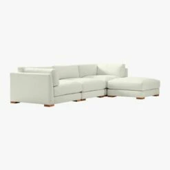 Piazza 4-Piece Modular White Linen Sectional Sofa 8 Piazza 4-Piece Modular White Linen Sectional Sofa -marin sHOP PiazzaSnow4PcModSect3QF19
