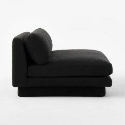Plinth Armless Black Boucle Sofa 11 Plinth Armless Black Boucle Sofa -marin sHOP PlinthBlkBclArmlessSofaSDSSS23