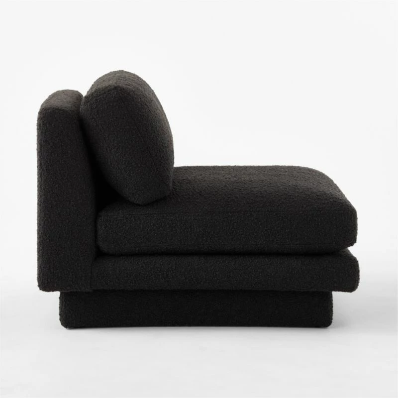 Plinth Black Boucle Accent Chair 7 Plinth Black Boucle Accent Chair - Image 5