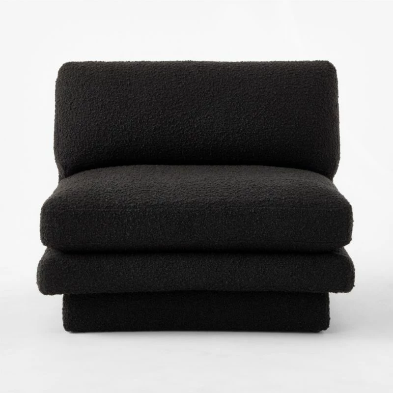 Plinth Black Boucle Accent Chair 5 Plinth Black Boucle Accent Chair - Image 3