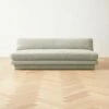 Plinth Armless Peppered Grey Boucle Sofa -marin sHOP PlinthGryBclArmlessSofaSHS23