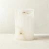 Poe White Alabaster Pillar Candle Holder Small -marin sHOP PoeAlbstrPillarHolderSmSHF23