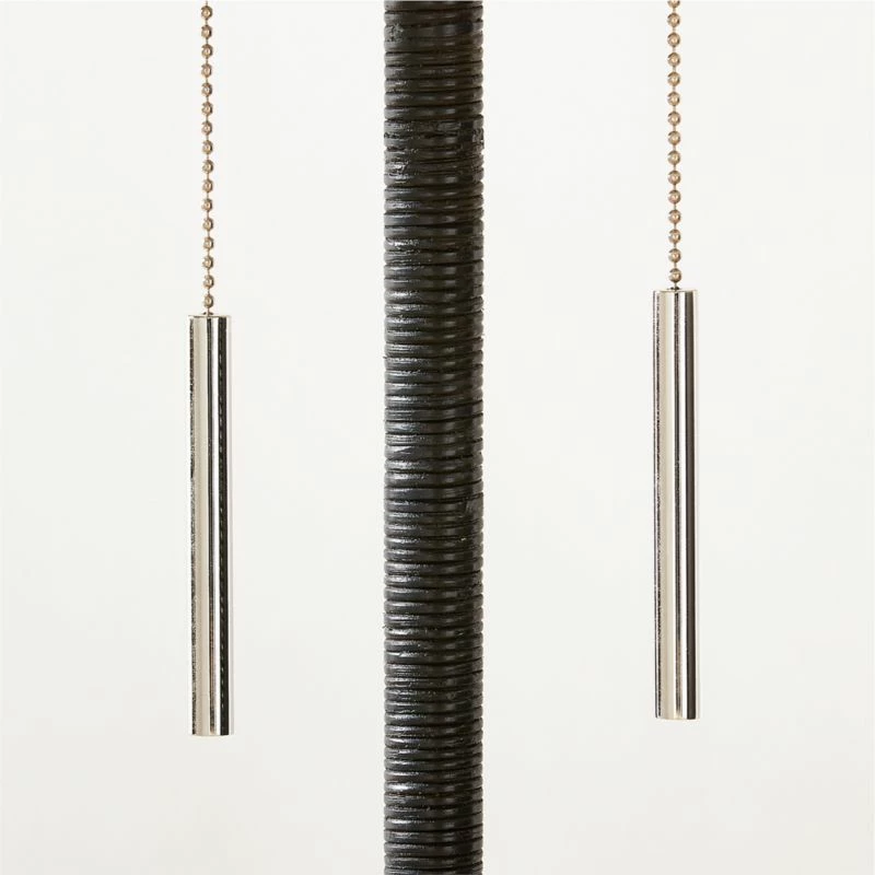 Pogo Polished Nickel And Black Cane Floor Lamp 5 Pogo Polished Nickel And Black Cane Floor Lamp - Image 3