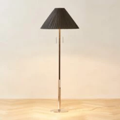 Pogo Polished Nickel And Black Cane Floor Lamp 9 Pogo Polished Nickel And Black Cane Floor Lamp -marin sHOP PogoBlkCaneFloorLampROF22