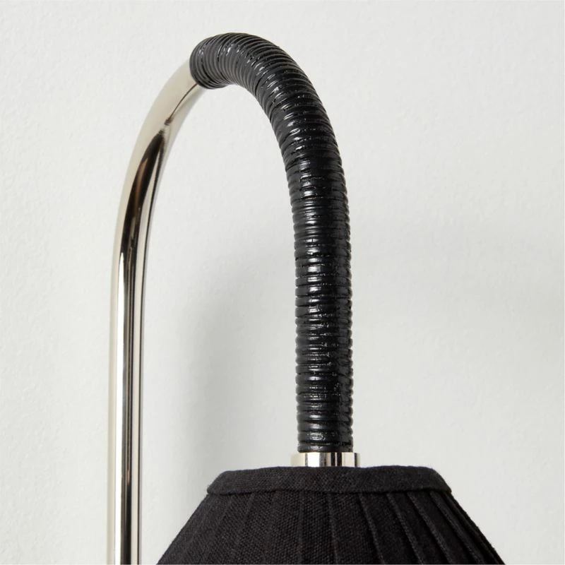 Pogo Polished Nickel And Black Cane Wall Sconce 6 Pogo Polished Nickel And Black Cane Wall Sconce - Image 4