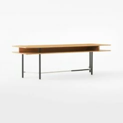 Portofino Cerused White Oak Wood Desk -marin sHOP PortofinoCerusedOakDesk3QBSSF22