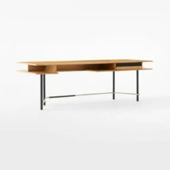 Portofino Cerused White Oak Wood Desk -marin sHOP PortofinoCerusedOakDesk3QSSF22