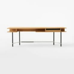 Portofino Cerused White Oak Wood Desk -marin sHOP PortofinoCerusedOakDeskSOSSF22