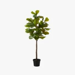 Faux Potted Fiddle Leaf Fig 7' -marin sHOP PottedFiddleLfFig7ftBlkPotS19