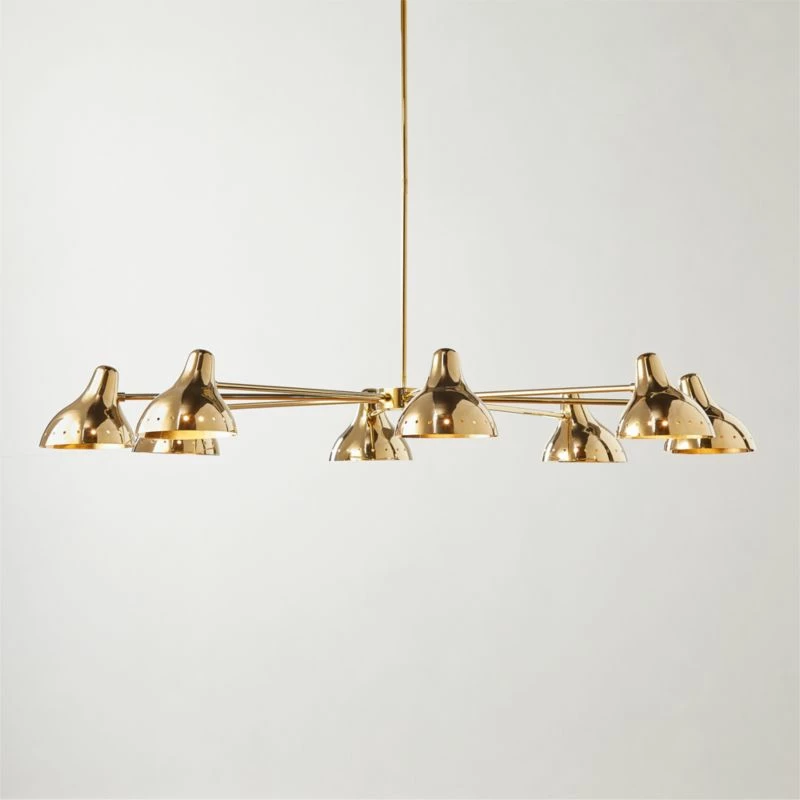Presley Polished Brass Chandelier 4 Presley Polished Brass Chandelier - Image 2