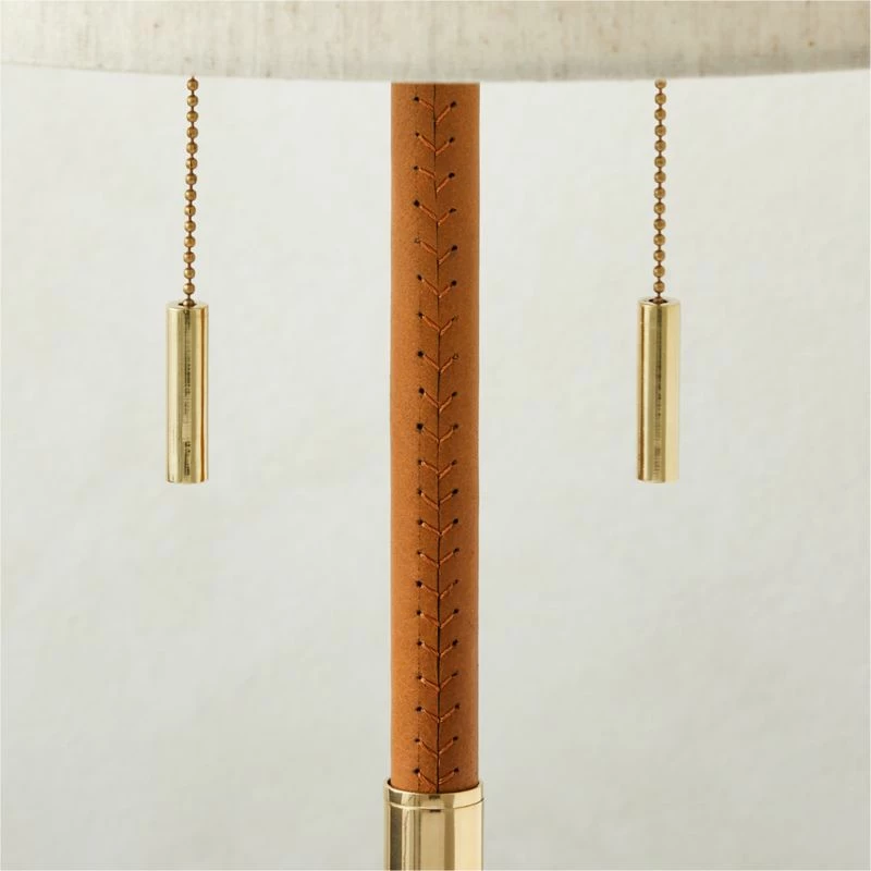 Prix Leather And Polished Brass Table Lamp 5 Prix Leather And Polished Brass Table Lamp - Image 3