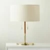 Prix Leather And Polished Brass Table Lamp -marin sHOP PrixBrnLthrTableLampSHS23